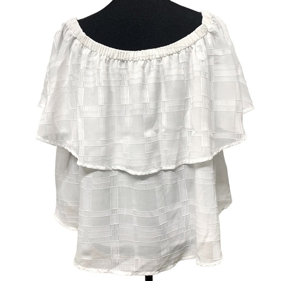 𝅺FINDERS OFF THE SHOULDER SPLIT SLEEVE CROPPED TOP - Picture 1 of 10